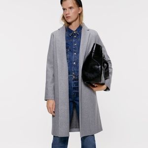 ZARA BASIC COAT GREY
